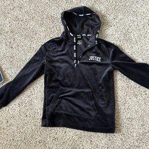Lightly used Justice zip hoodie. Kids Size 10